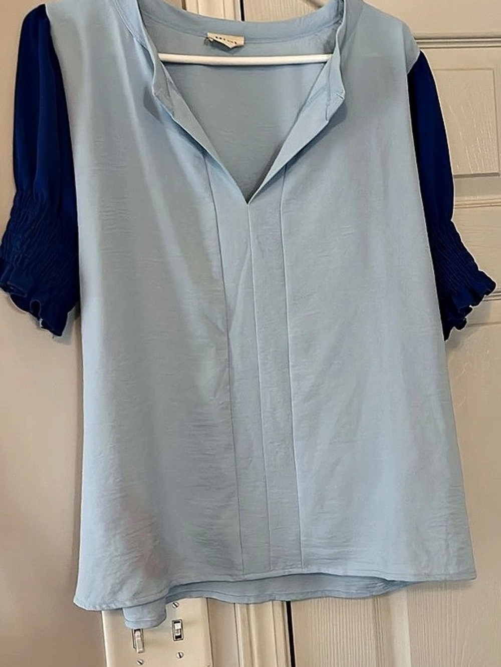 Pilcro Blue Short Sleeve Blouse